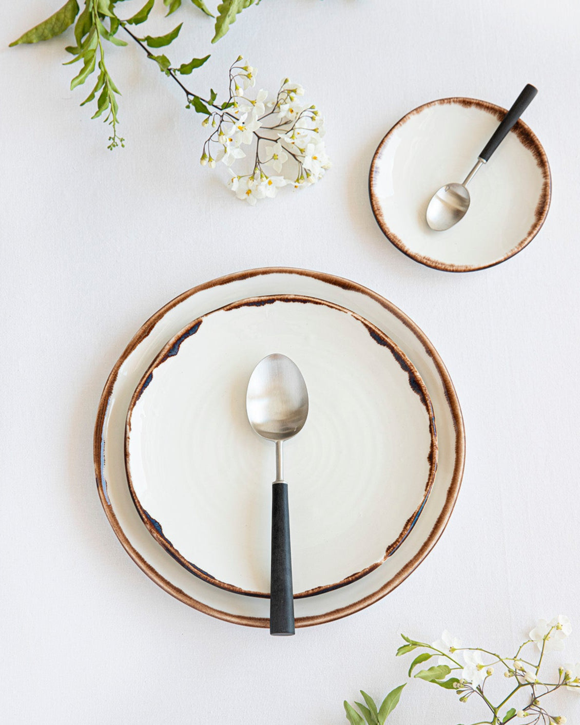 Natural Brown "Organic" 12-delige Serviesset