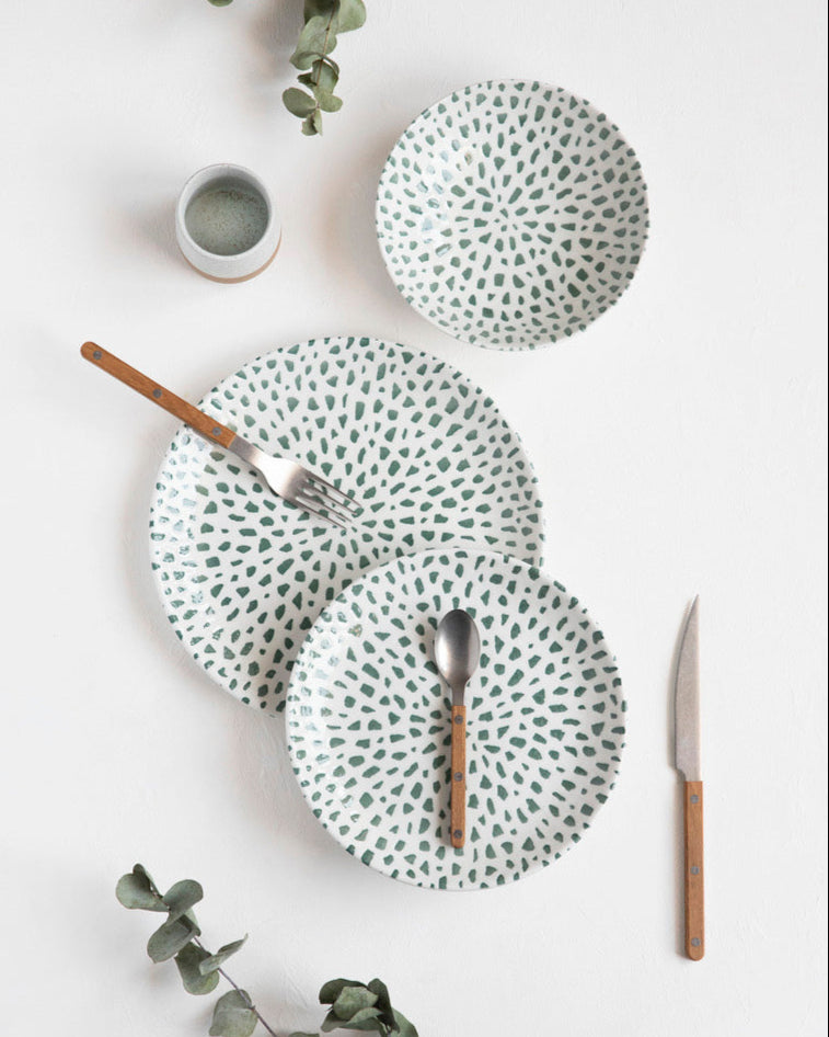 Dinner Plate Mosaic Forest Green