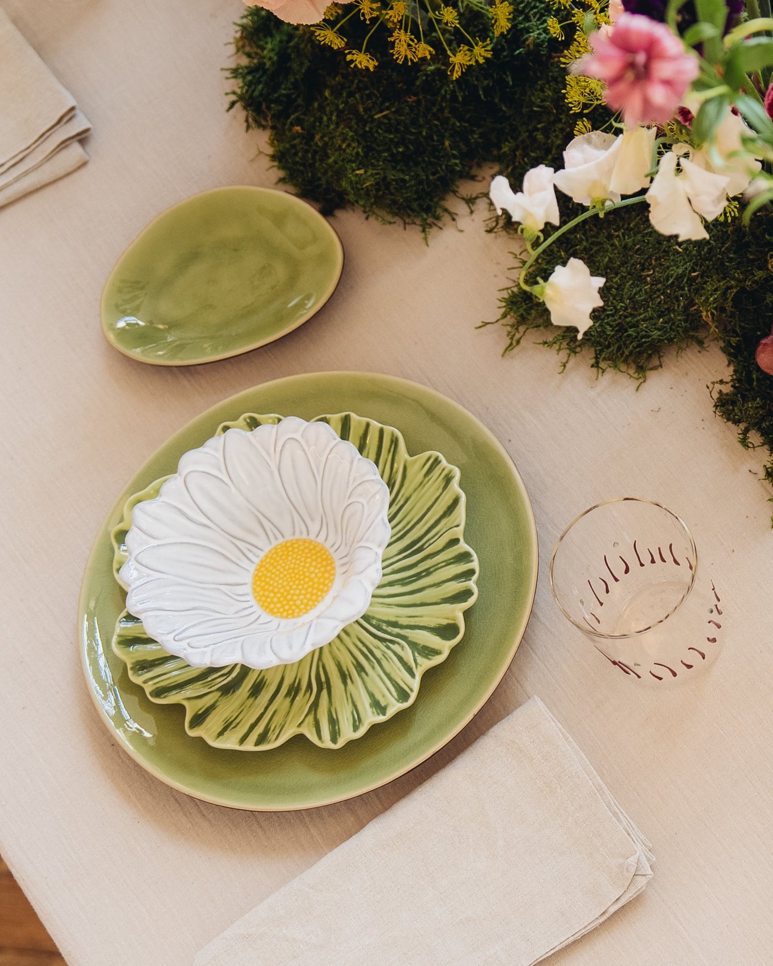 Dessert Plate Flor Verde