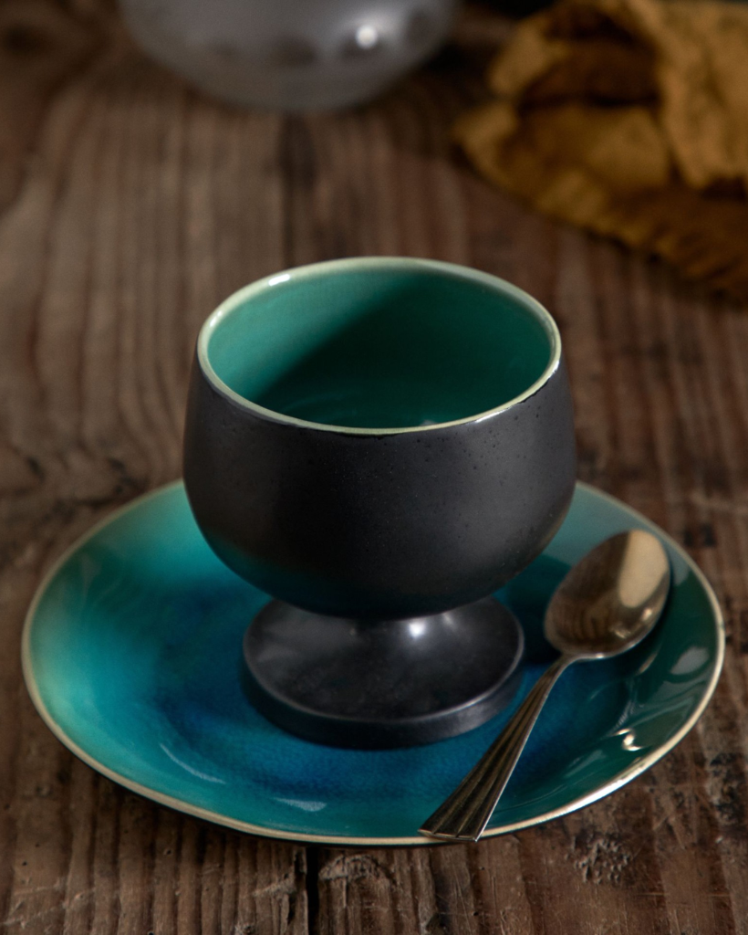 Footed Bowl Riviera Blue Set of 6 units