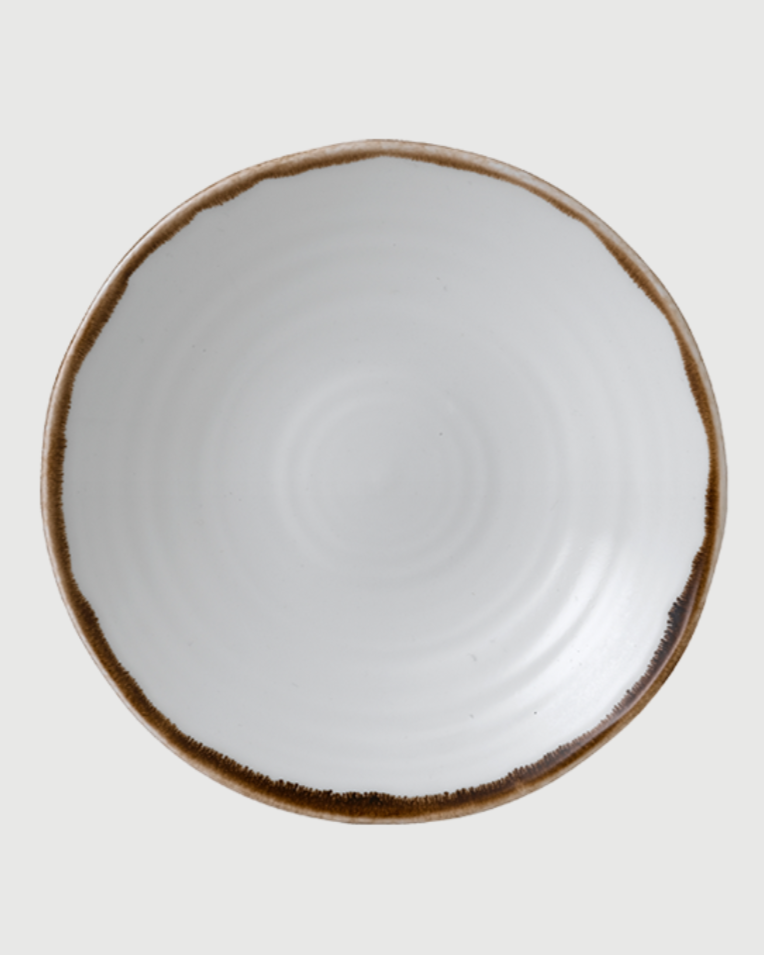 Deep Plate 21 cm Organic Natural Brown
