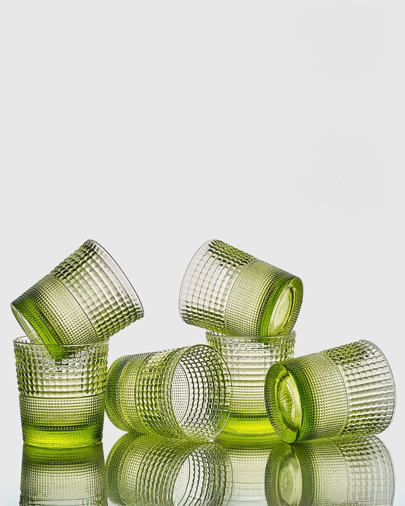 Ensemble de 6 verres Pikes Vert Acide