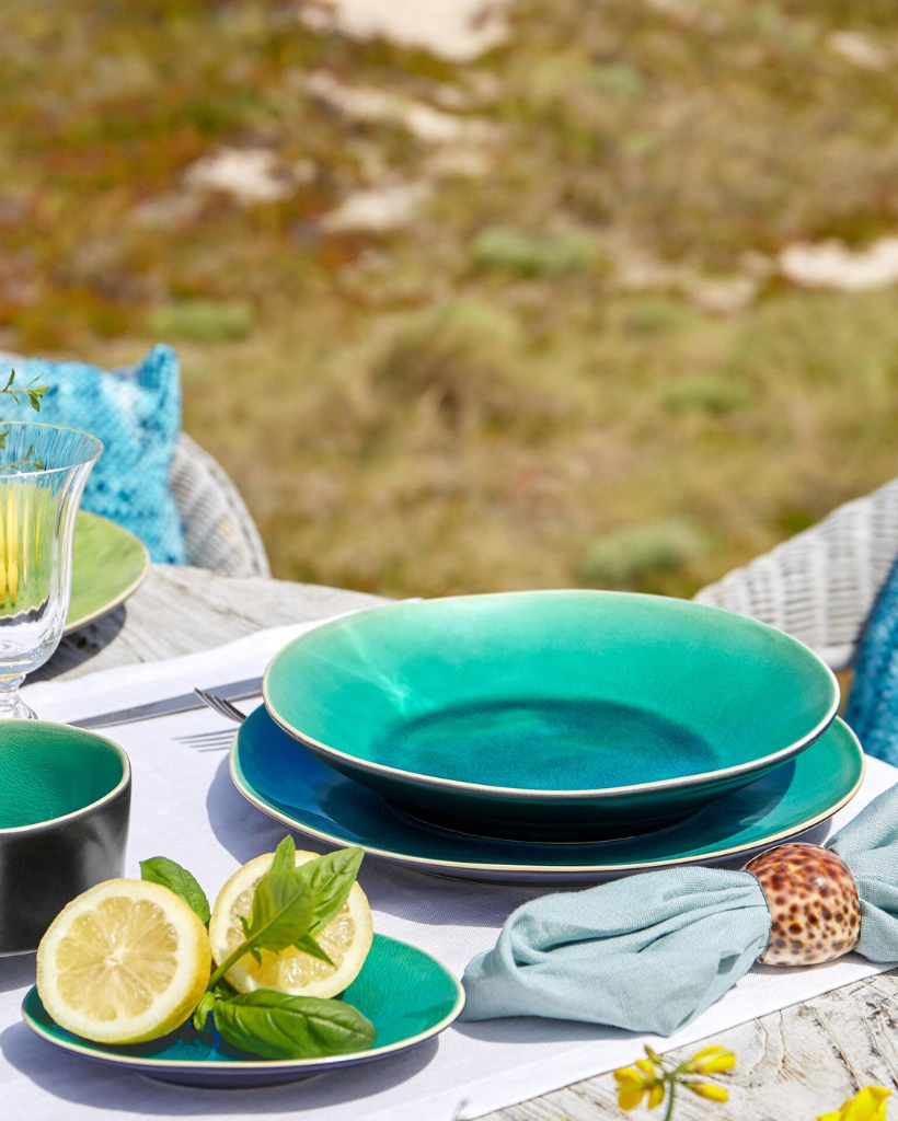 Riviera Blue 12-piece Dinner Set