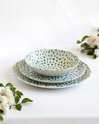 Mosaic Forest Green 12-piece Dinner Set