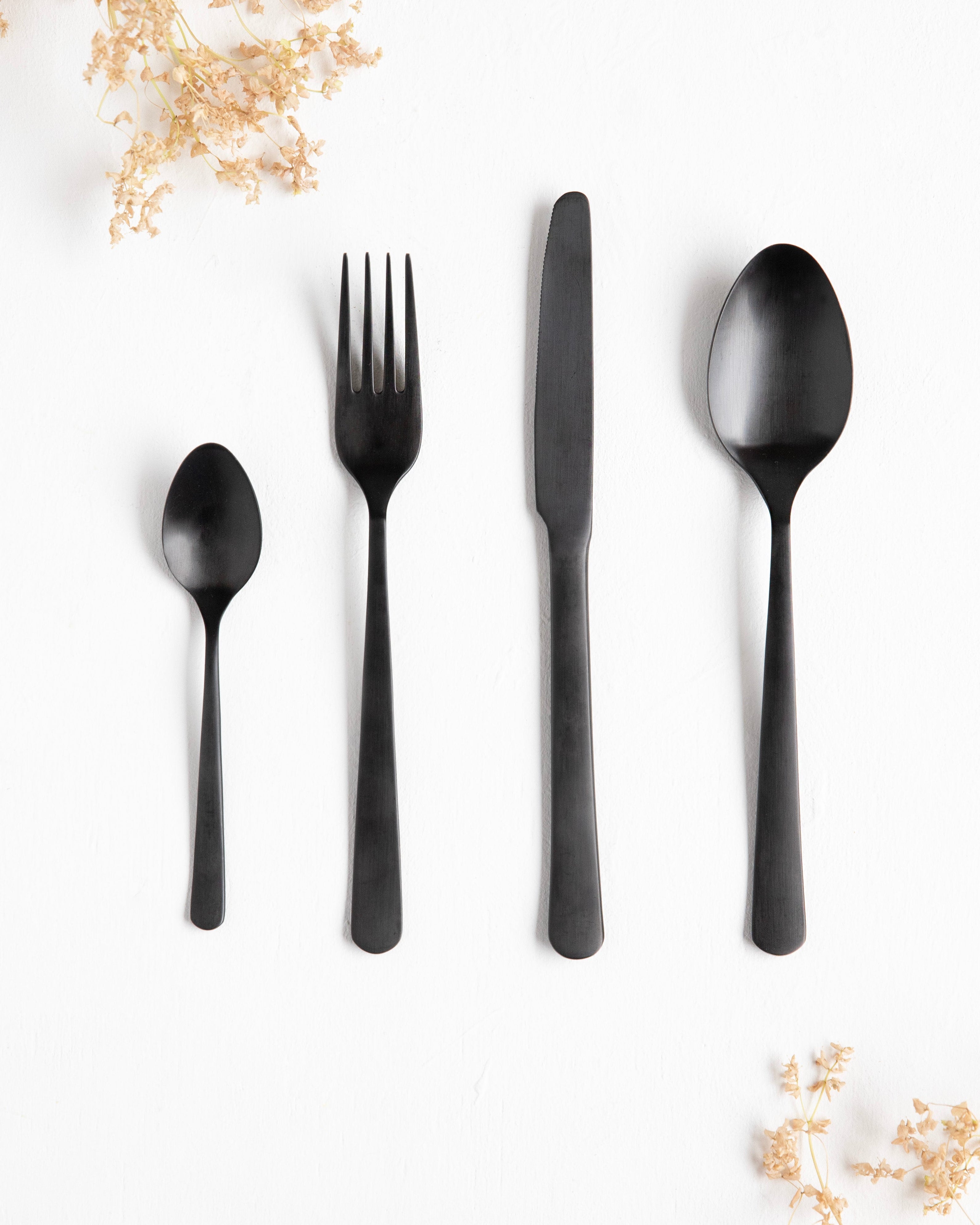 Tribeca Black Matte 24-teiliges Besteckset