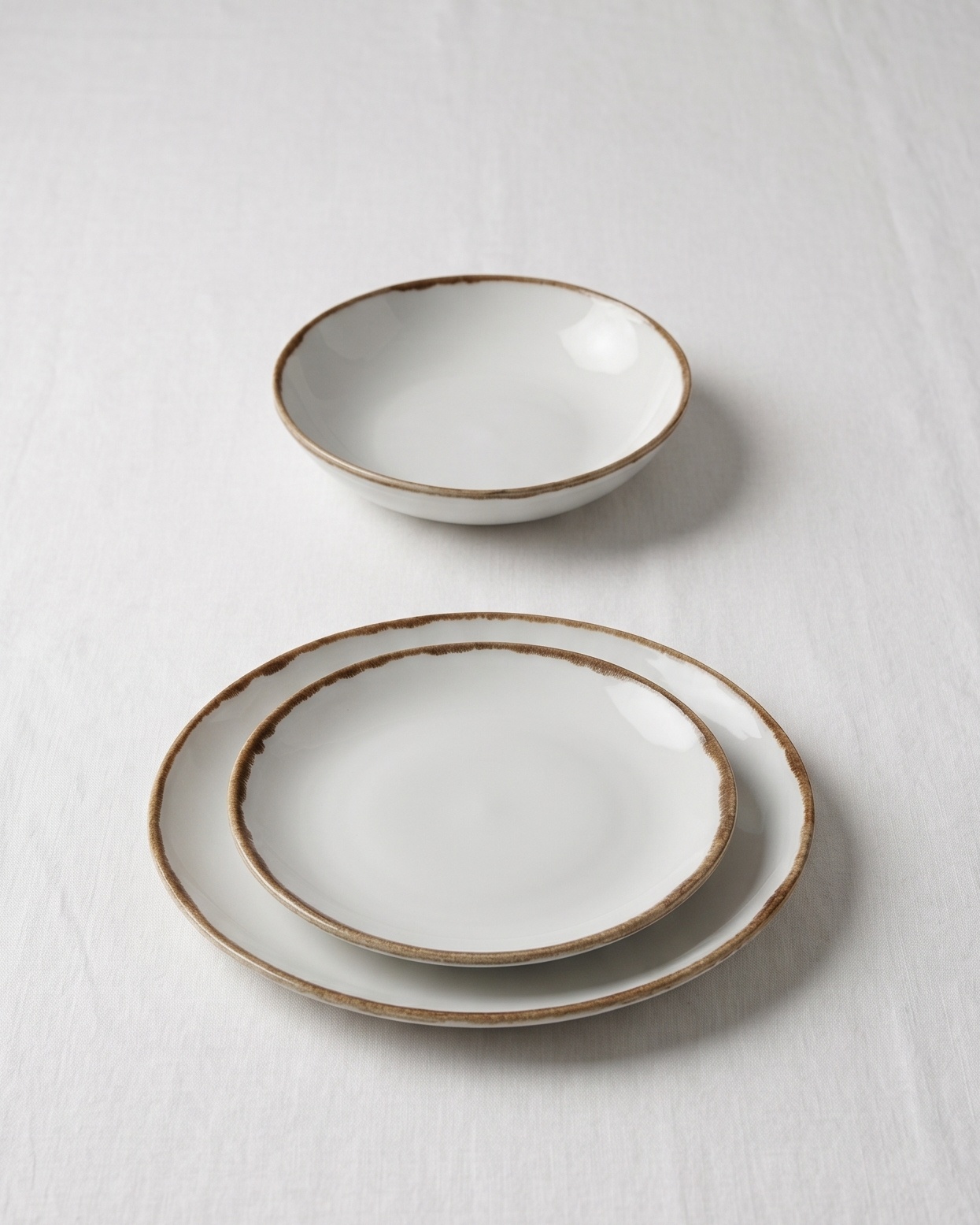 Natural Brown "Regular" 12-piece Dinner Set