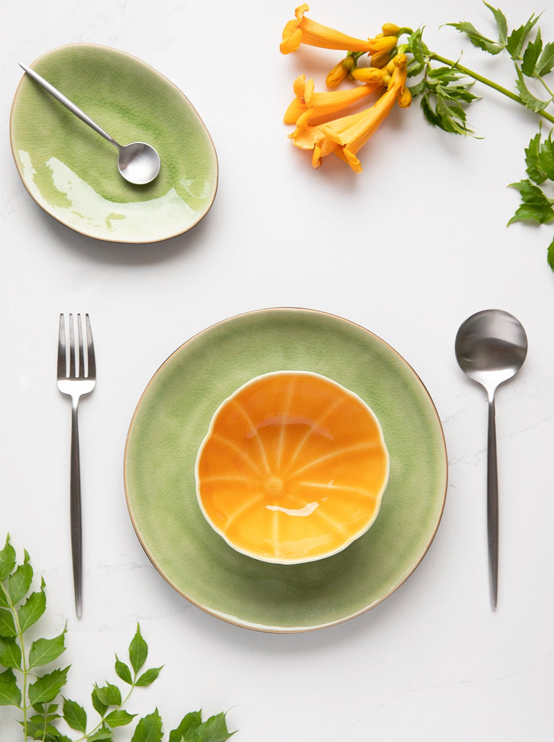 Assiette Plate Riviera Green