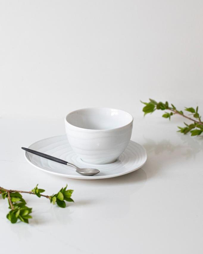 Teak White - Set of 2 coffee cups