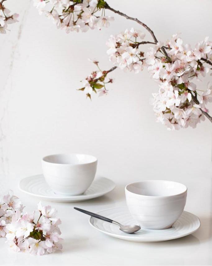 Teak White - Set of 2 coffee cups