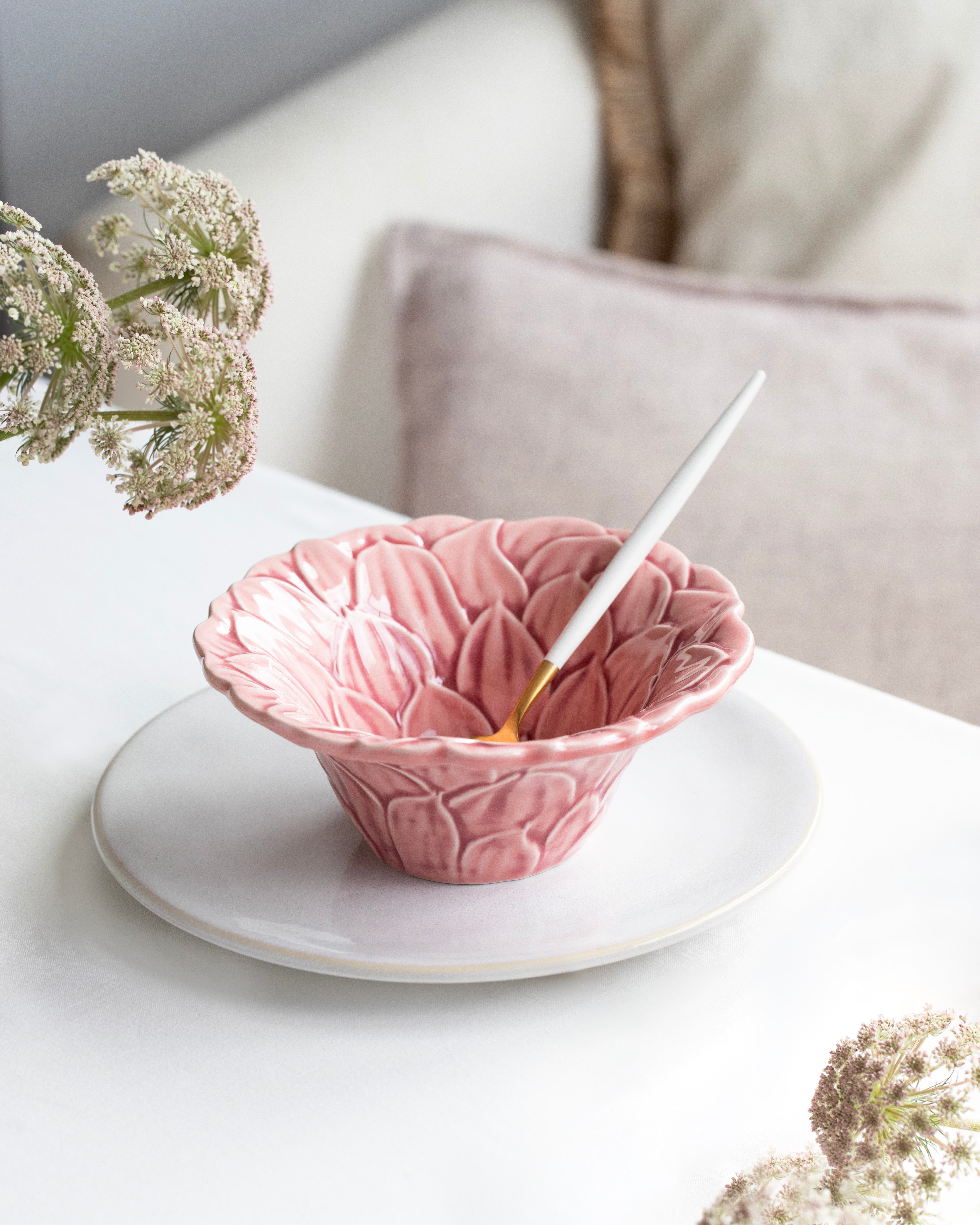 食器 pluie PIEDRA pink Bordallo Pinheiro Cabbage Pink Small Oval Platter – Portugalia