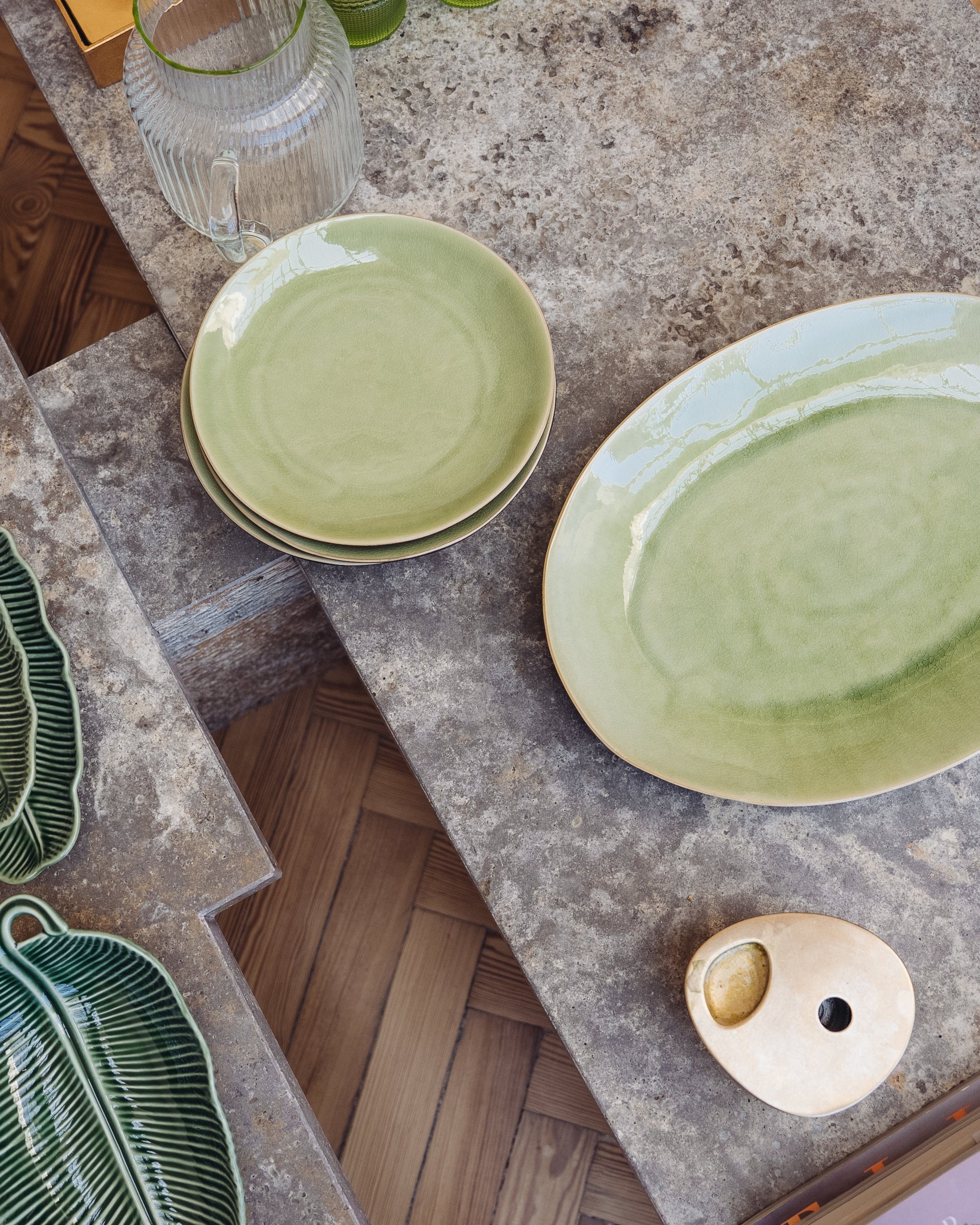 Oval Tray Riviera Green 