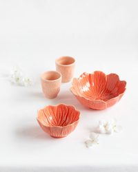 Lot 4 pièces Flora Coral