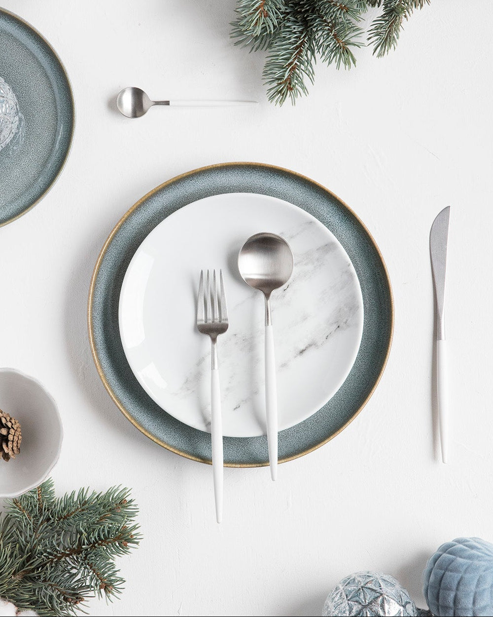 Cubertería 4 piezas Cutipol Goa White