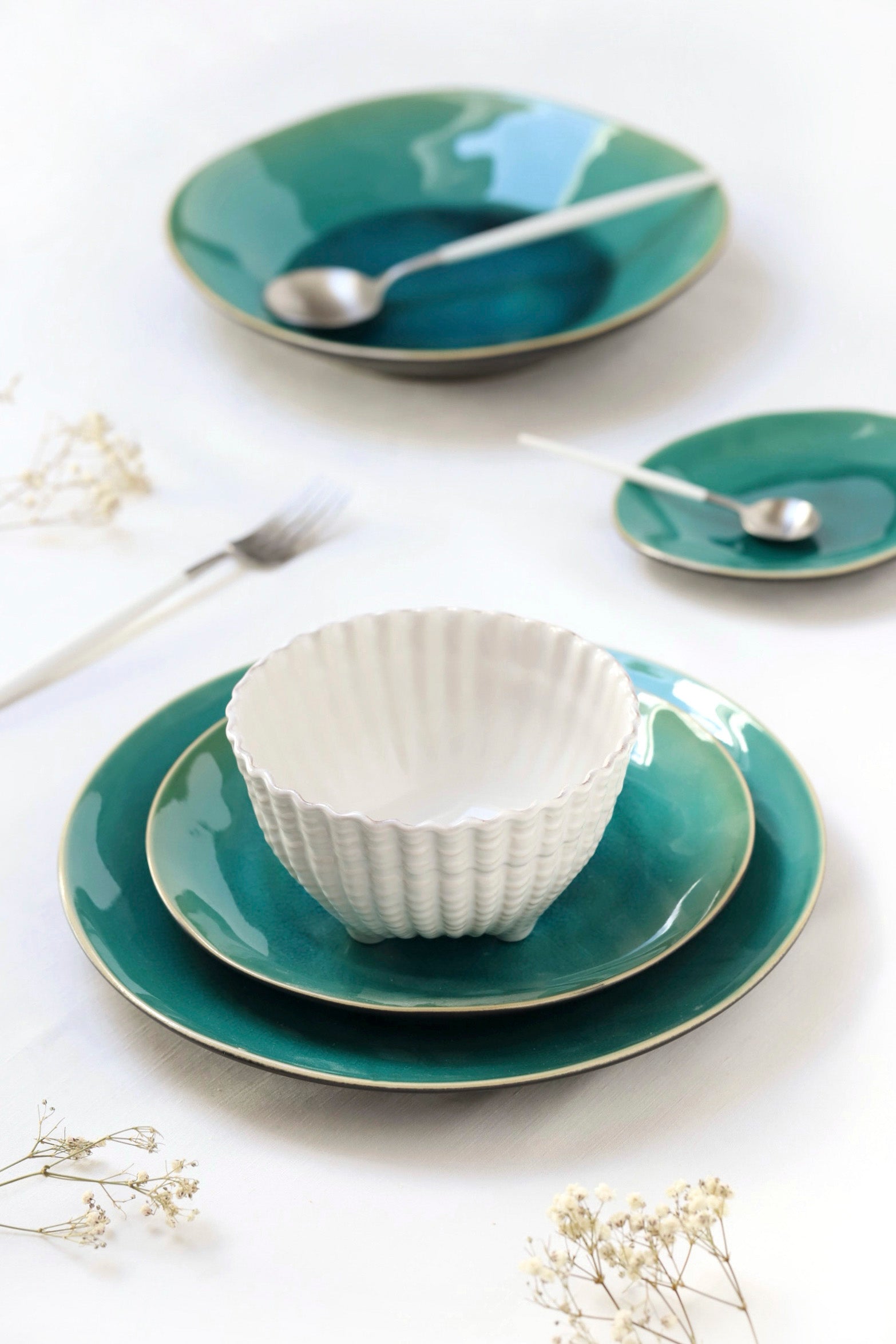 Riviera Blue 12-piece dinner set