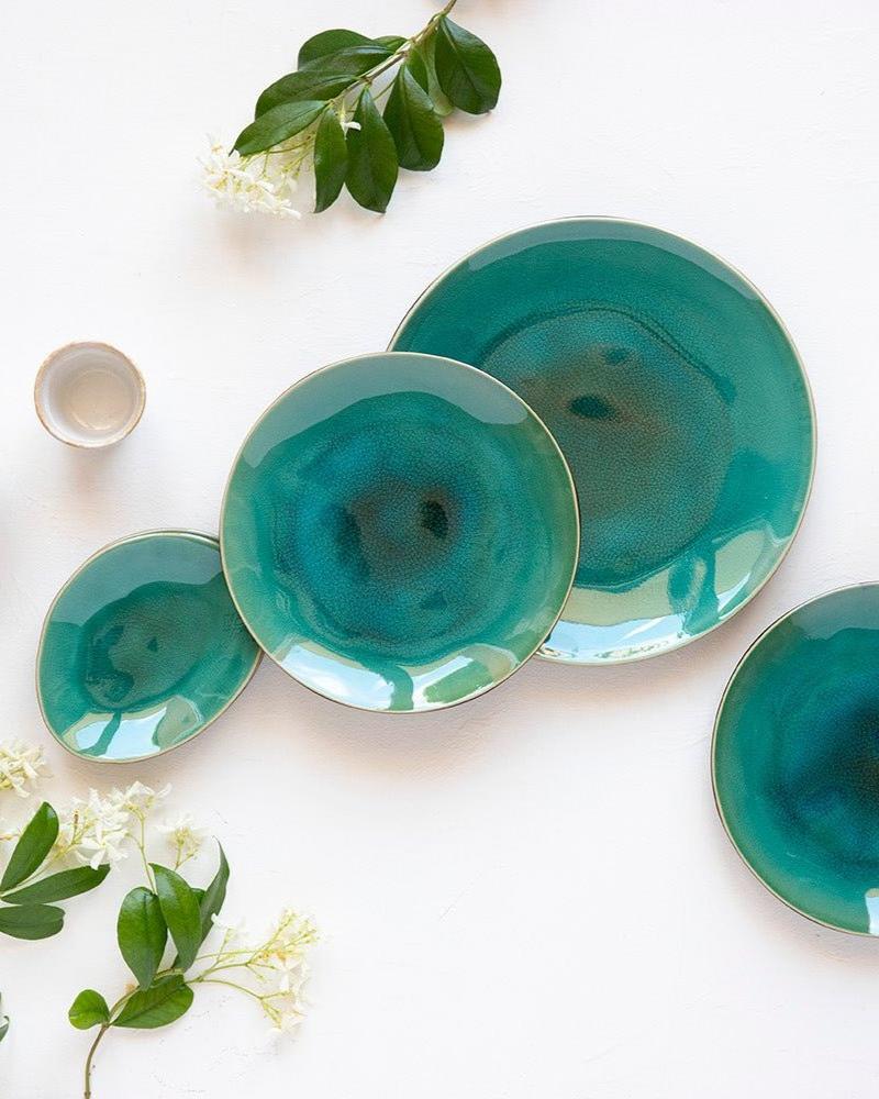 Costa Nova Riviera Blue Dinner Plate NAP275 | Handcrafted