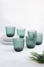 Textures Olive green - Set of 6