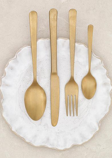 Tribeca Gold Vintage Cutlery Set - 24 Piece 