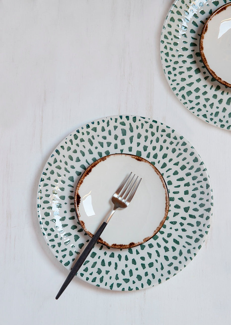 Mosaic Forest Green 12-piece dinner set