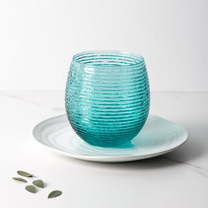 Reeded Turquoise - Set of 6
