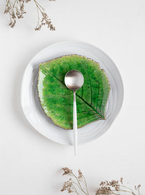 Riviera Green - Leaf salad plate