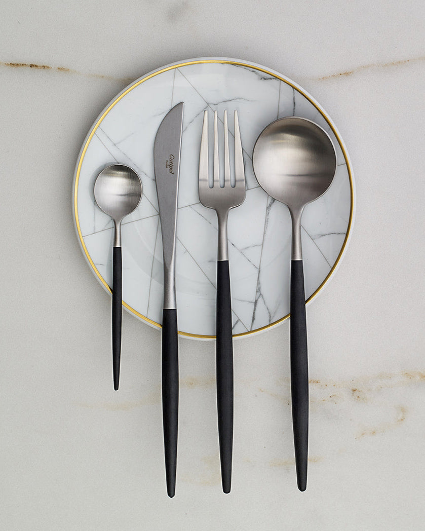 Cutipol Goa Black Cutlery set- 4 piece 