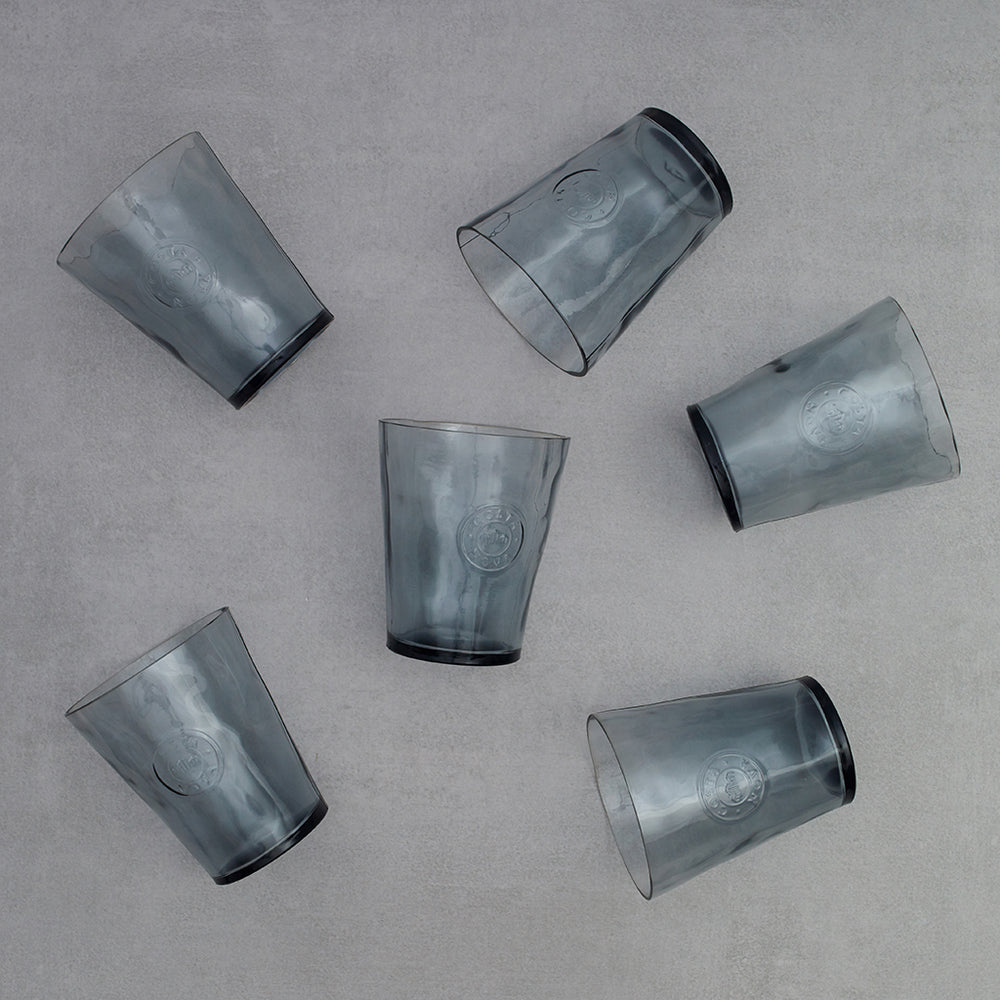 Set 6 vasos Aqua Smoke Grey