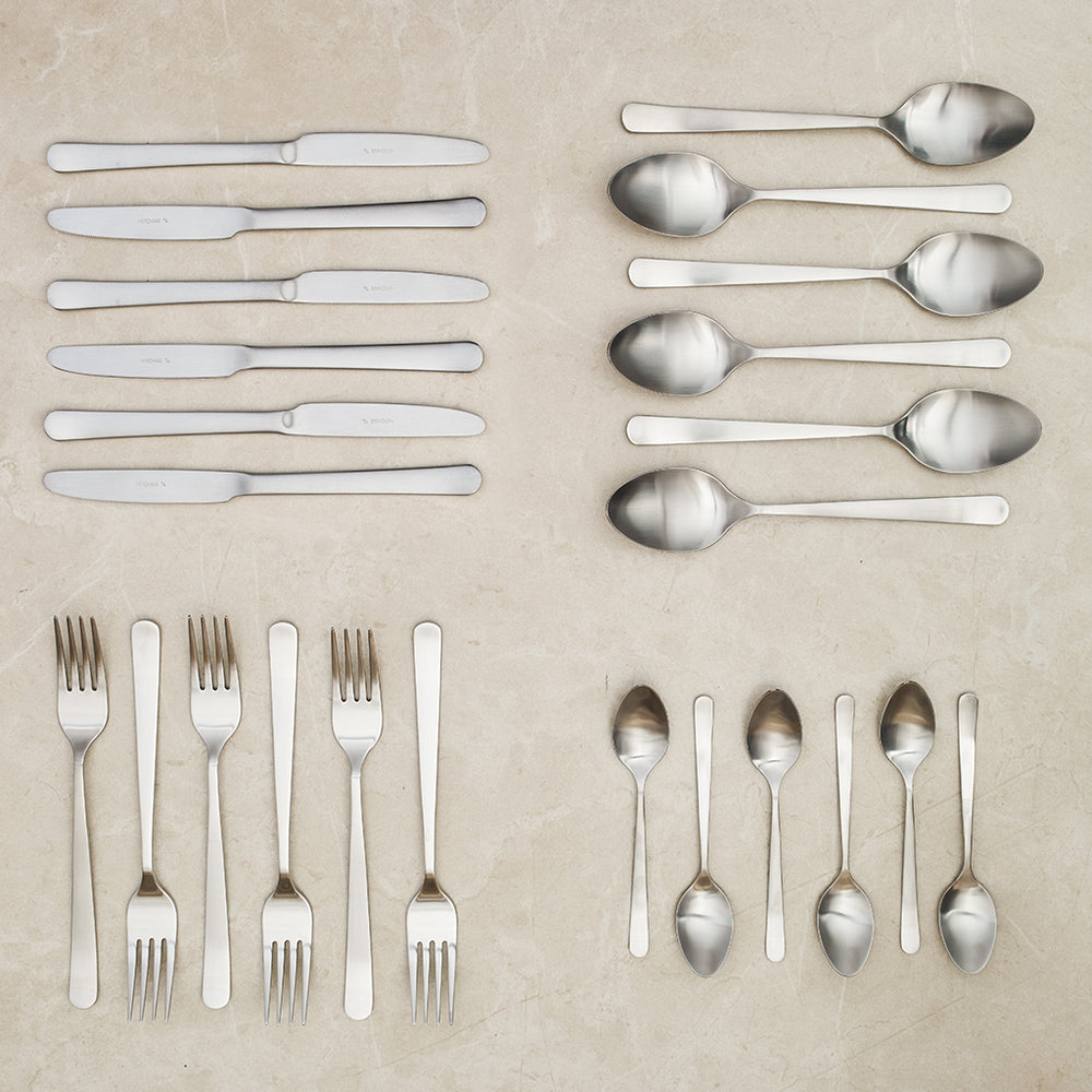 Tribeca Matte Cutlery Set - 24 Piece -